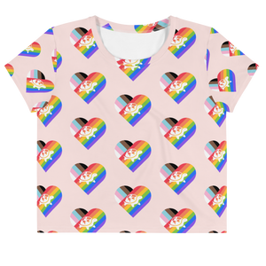 Open image in slideshow, I Heart Turtles Pride Crop Tee
